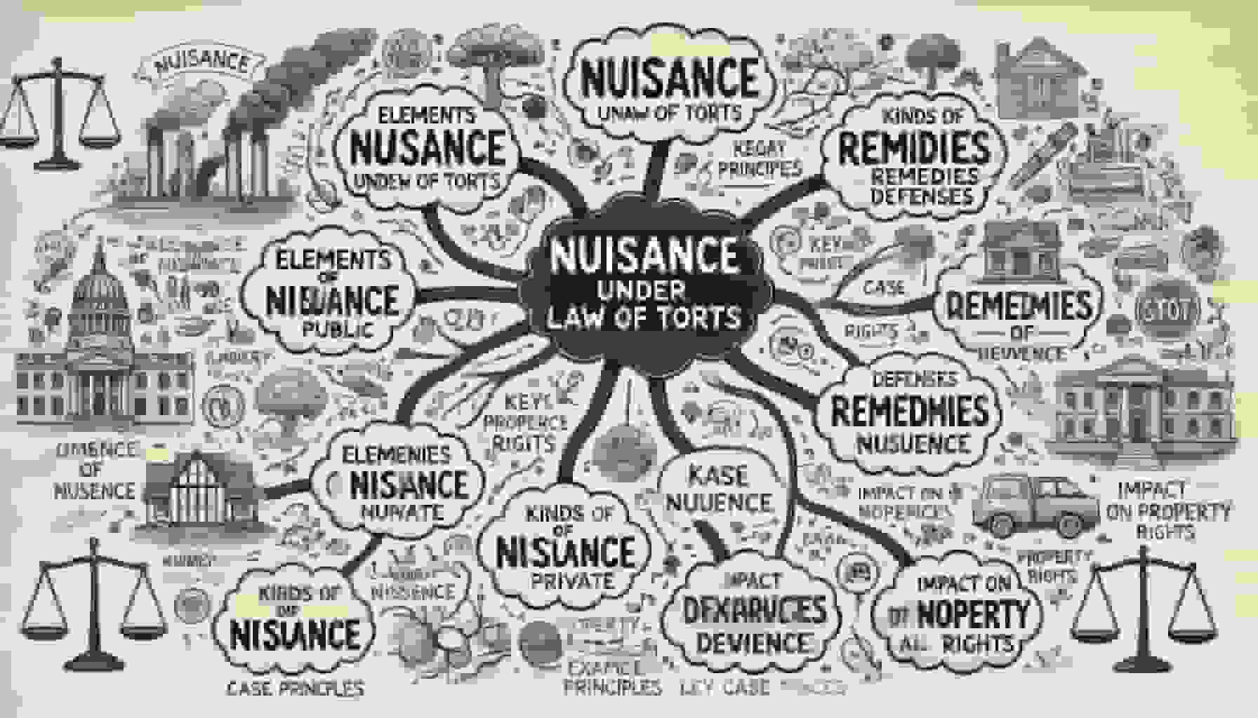 Nuisance under Law of Torts: Elements, Kinds, Remedies, and Defences